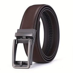 High-end Men's Leather Belt with Automatic Buckle