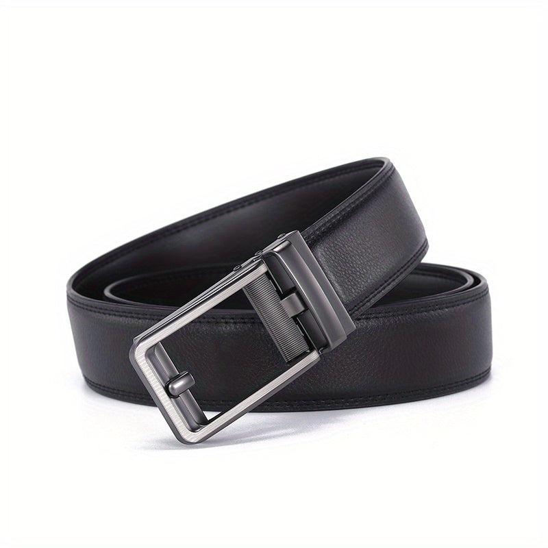High-end Men's Leather Belt with Automatic Buckle