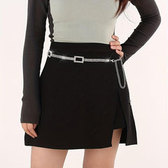 Rhinestone Waist Chain Stylish Tassel Belly Chain