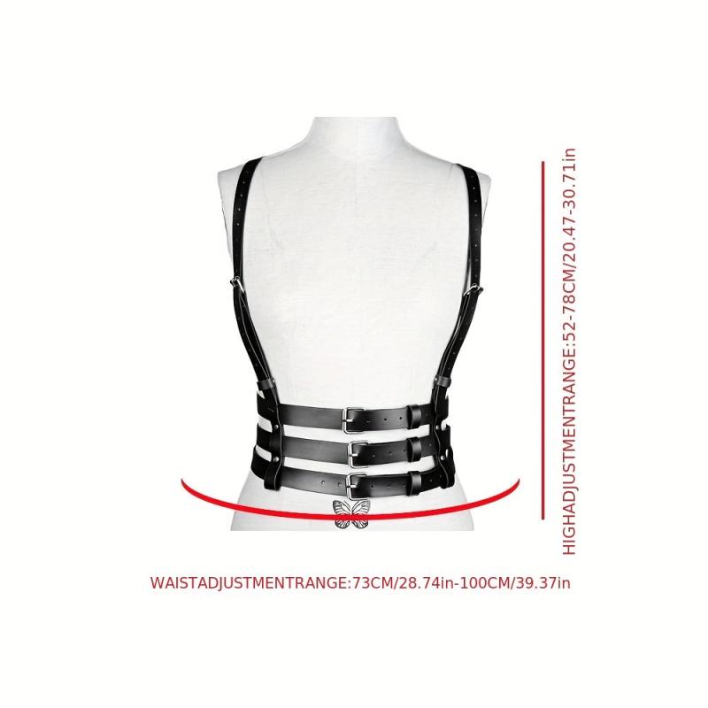 3-Layer Chest Harness Belt for Women Gothic Corset