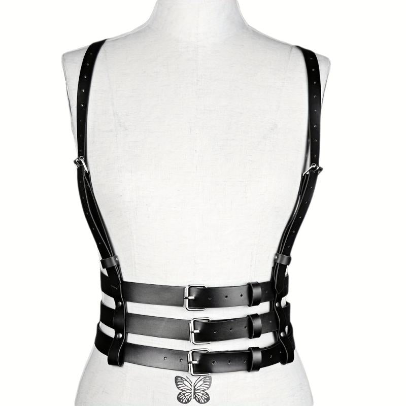3-Layer Chest Harness Belt for Women Gothic Corset