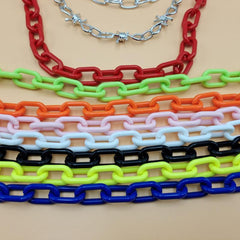 Multicolor Acrylic Chain Waist Chain Punk Hip Hop Men