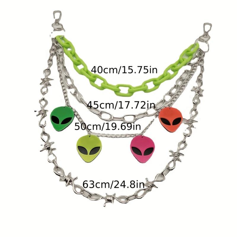 Multicolor Acrylic Chain Waist Chain Punk Hip Hop Men