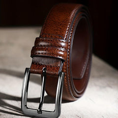 Men's Pin Buckle Vintage Leather Belt