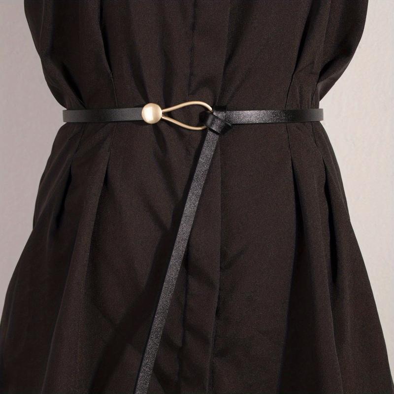 Thin Casual Waistband Decorative Dress Girdle PU Leather Jeans Pants Belt
