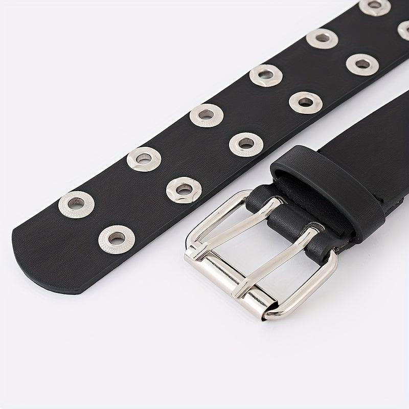 Punk Rivet PU Belts Hip Hop Dress Skirt Jeans Belts Gothic Hollow Belts