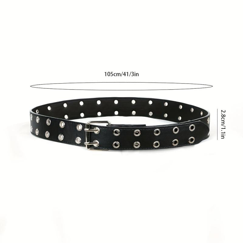 Punk Rivet PU Belts Hip Hop Dress Skirt Jeans Belts Gothic Hollow Belts