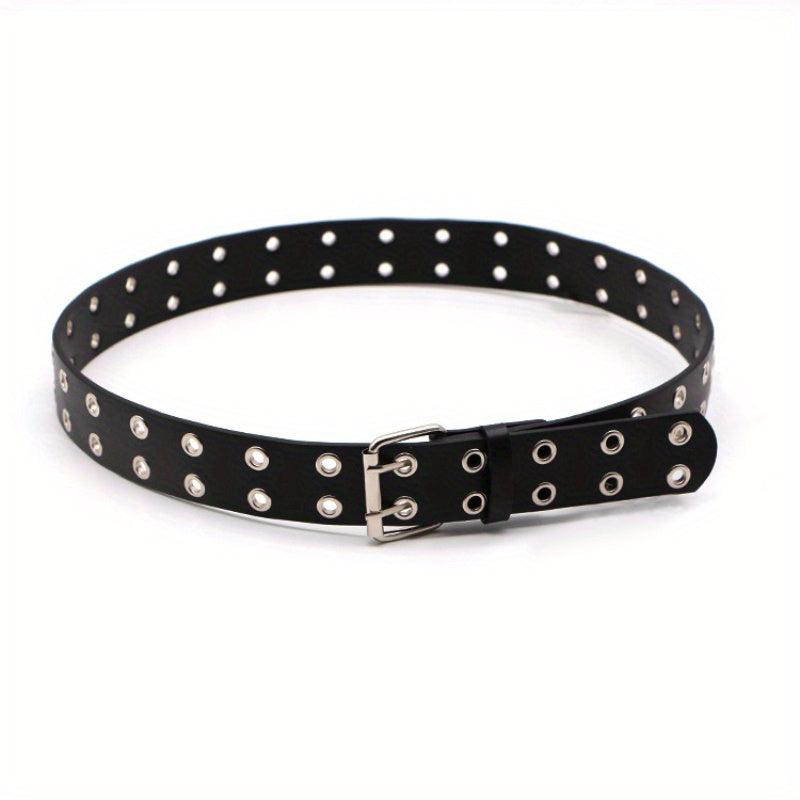 Punk Rivet PU Belts Hip Hop Dress Skirt Jeans Belts Gothic Hollow Belts
