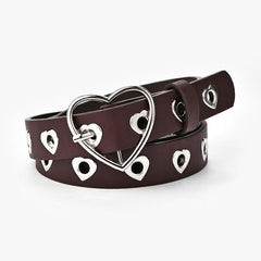 Heart Buckle Decoration Belt Women's Jeans Belt