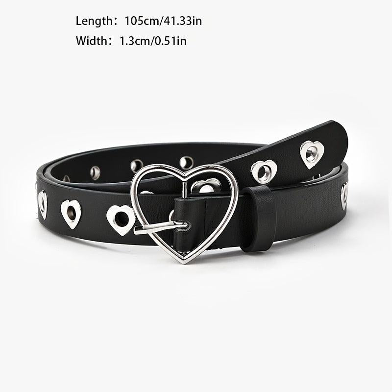 Heart Buckle Decoration Belt Women's Jeans Belt