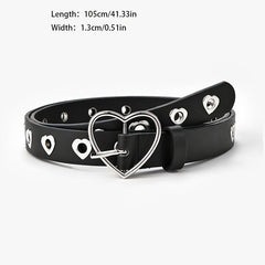 Heart Buckle Decoration Belt Women's Jeans Belt