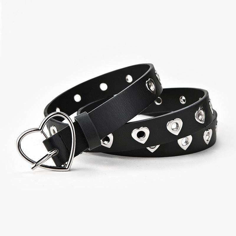 Heart Buckle Decoration Belt Women's Jeans Belt