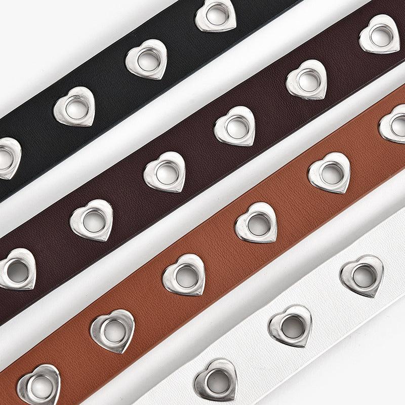 Heart Buckle Decoration Belt Women's Jeans Belt