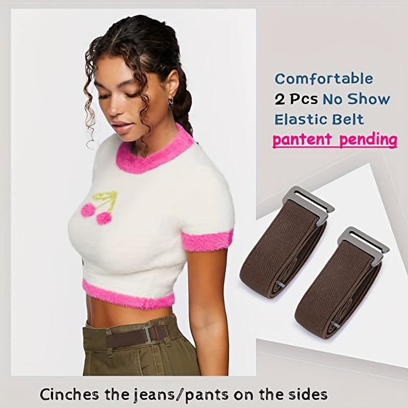 No Buckle Stretch Belt For Women & Men - Set of 2