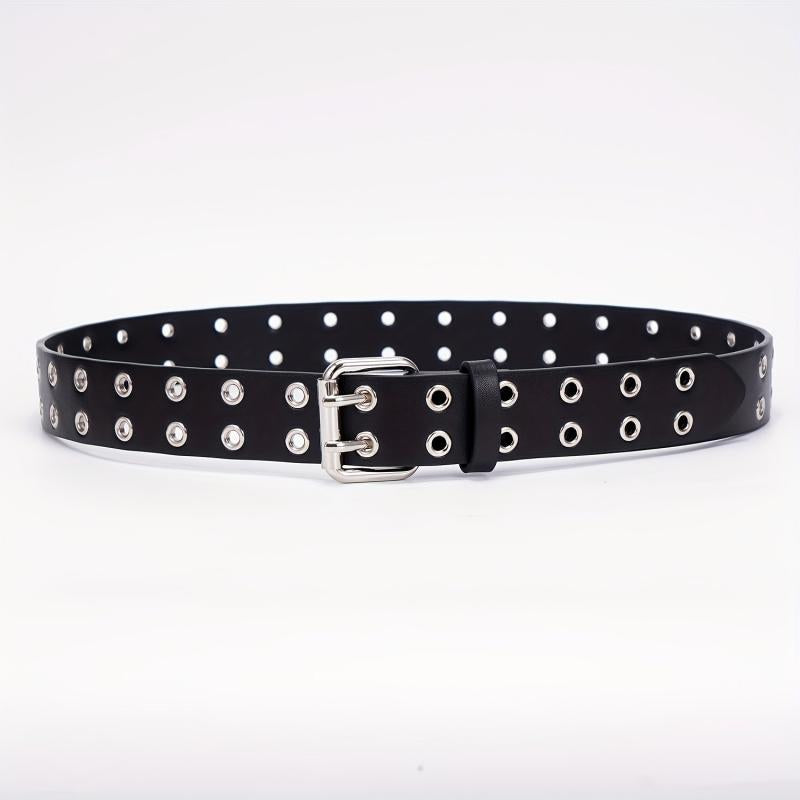 Punk Eyelet Leather Belt Hip Hop Unisex Jeans Pants Belt