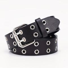 Punk Eyelet Leather Belt Hip Hop Unisex Jeans Pants Belt