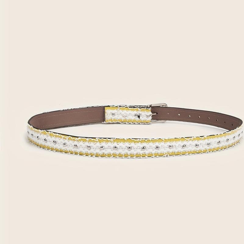 Stylish PU Leather Rivet Belt Classic Pin Buckle Jeans Pants Belts For Women