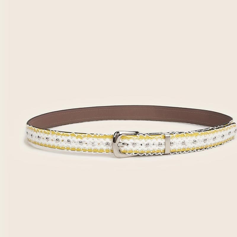 Stylish PU Leather Rivet Belt Classic Pin Buckle Jeans Pants Belts For Women