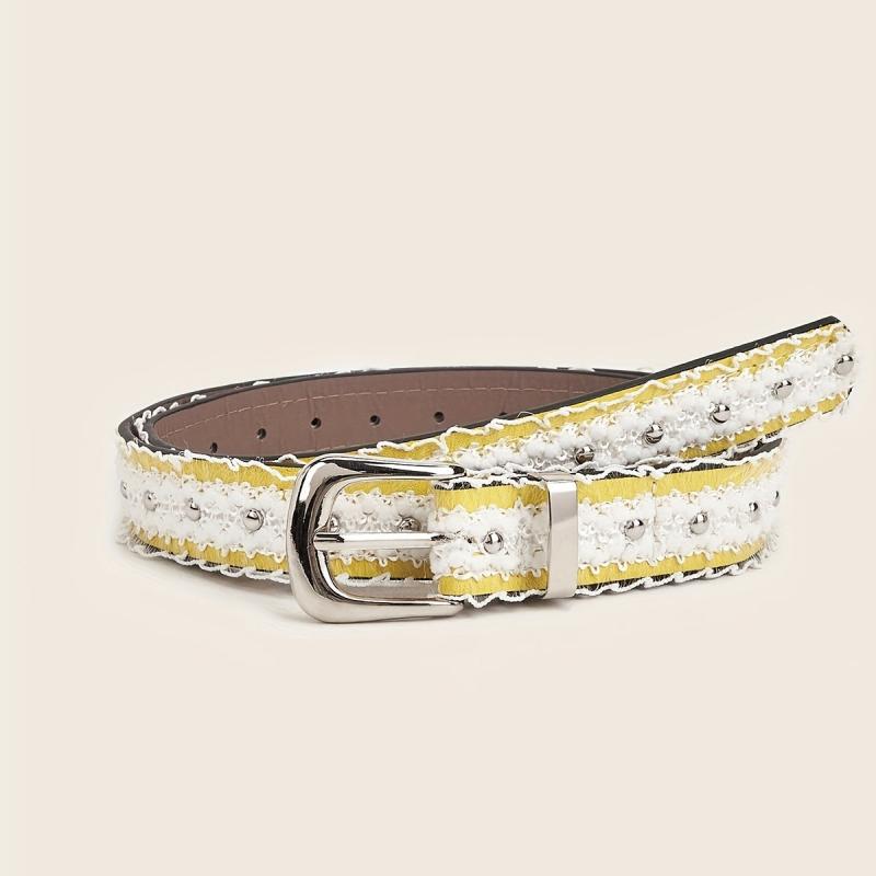 Stylish PU Leather Rivet Belt Classic Pin Buckle Jeans Pants Belts For Women