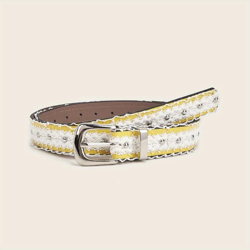 Stylish PU Leather Rivet Belt Classic Pin Buckle Jeans Pants Belts For Women