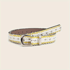 Stylish PU Leather Rivet Belt Classic Pin Buckle Jeans Pants Belts For Women