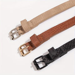 3pcs Snake Pattern PU Belt Casual Girdle For Women