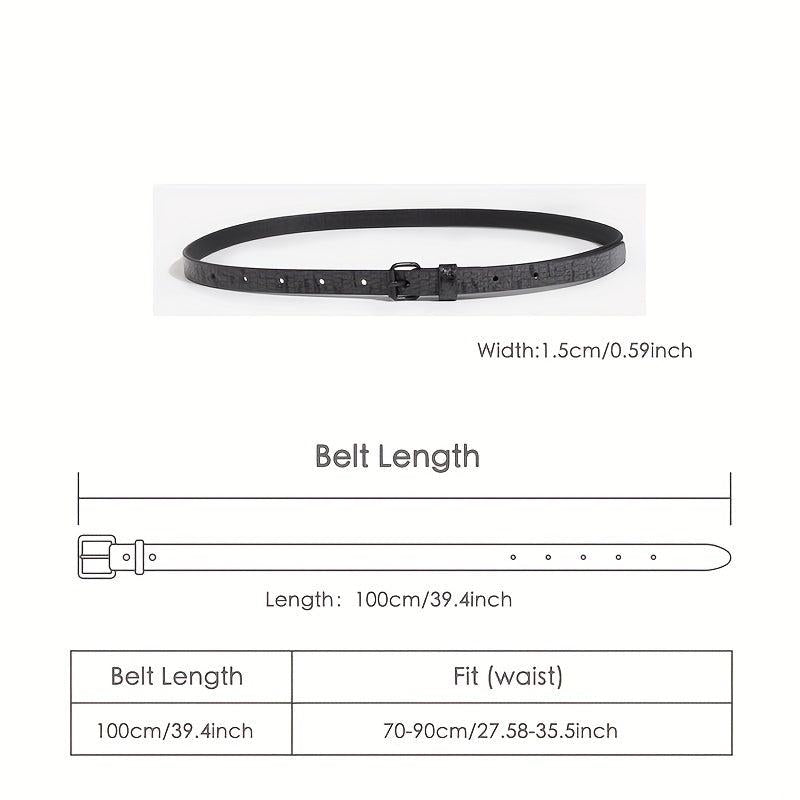 3pcs Snake Pattern PU Belt Casual Girdle For Women