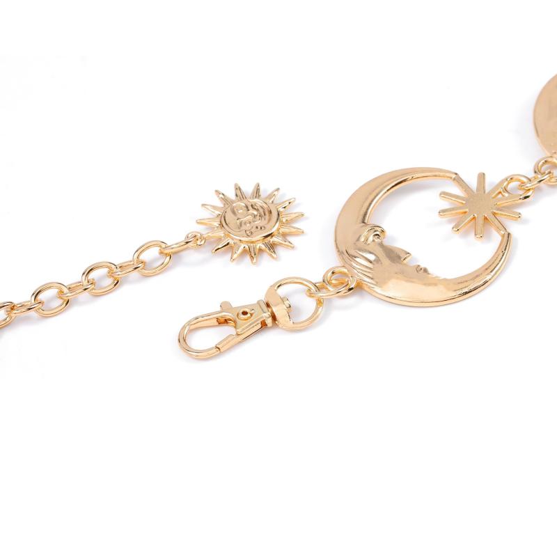 Punk Star Moon Waist Chain Y2K Metal Chain Belt