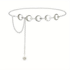 Punk Star Moon Waist Chain Y2K Metal Chain Belt