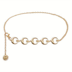 Punk Star Moon Waist Chain Y2K Metal Chain Belt