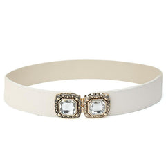 Women's Gemstone Waist Decoration Wide Belt for Skirt Suit Coat Sweater