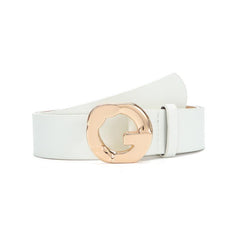 Geometric Buckle Casual Belt Solid Jeans Pants Belt For Women