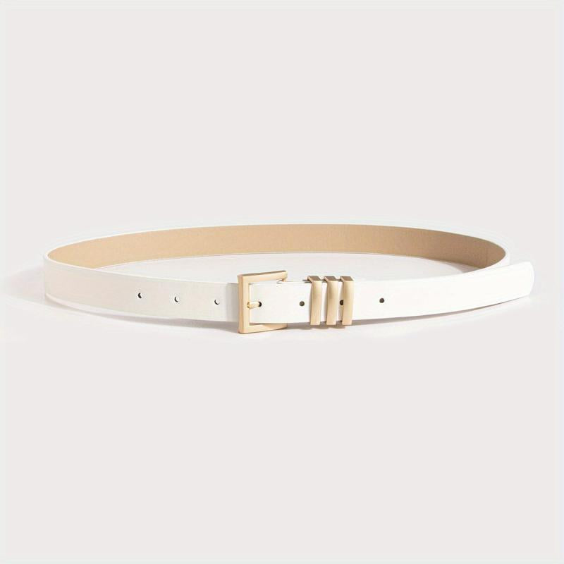 Square Buckle Classic PU Belt Casual Waistband Women Jeans Pants Dress Belts