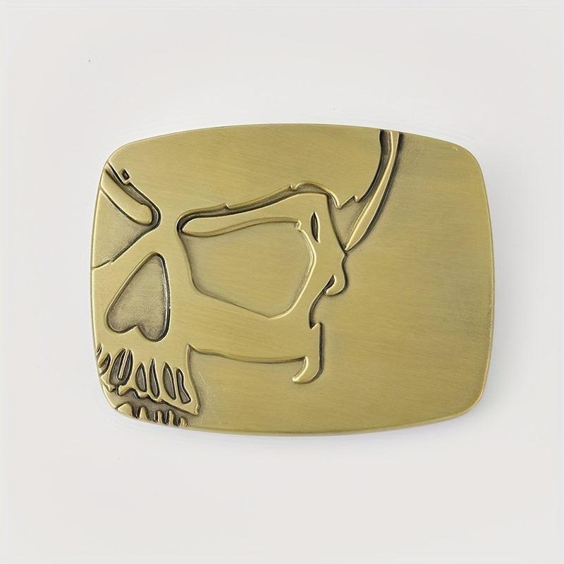 Skull Rectangular Belt Buckle Women Men Western Jeans Accessories