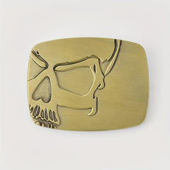 Skull Rectangular Belt Buckle Women Men Western Jeans Accessories