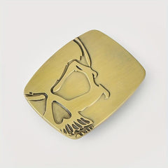 Skull Rectangular Belt Buckle Women Men Western Jeans Accessories