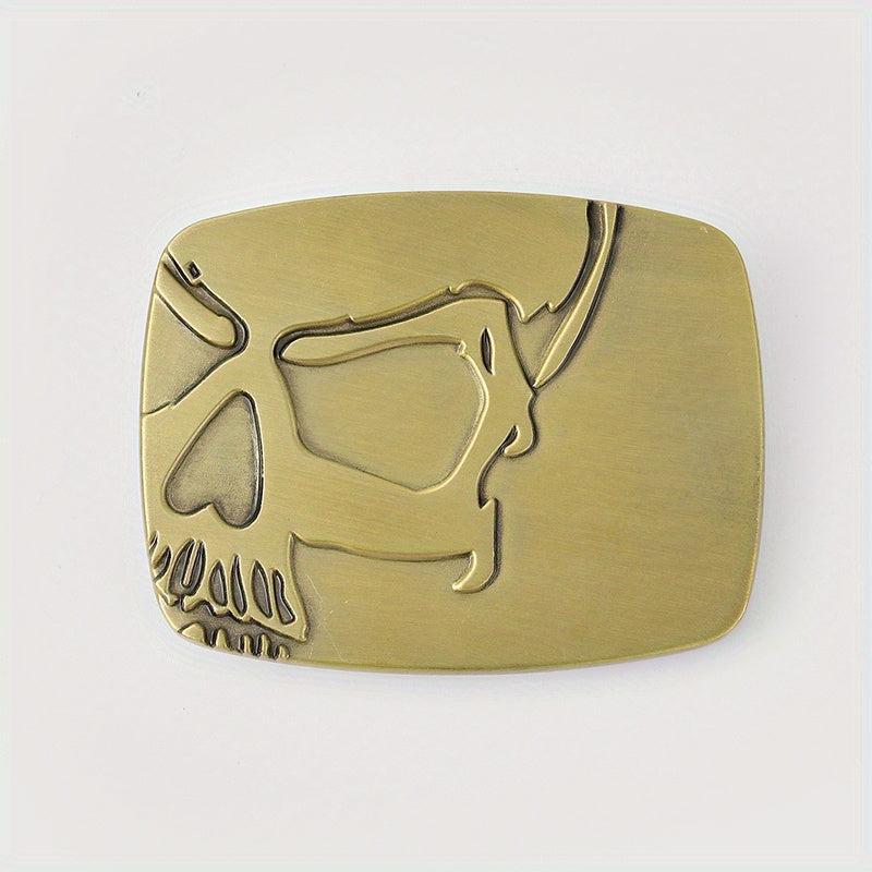 Skull Rectangular Belt Buckle Women Men Western Jeans Accessories