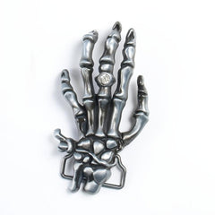 Skull Hand Rhinestone Belt Buckle Rock Punk Metal Accessories