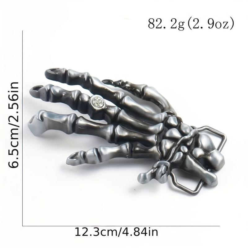Skull Hand Rhinestone Belt Buckle Rock Punk Metal Accessories