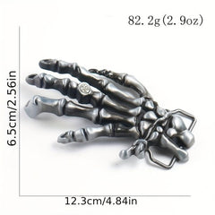 Skull Hand Rhinestone Belt Buckle Rock Punk Metal Accessories