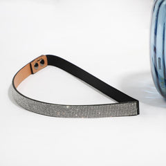 Sparkling Rhinestone Elastic Belt Silvery Waistband for Party