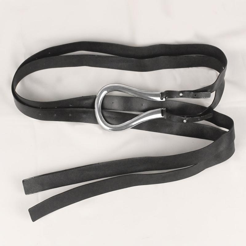 Women's Double Strap PU Leather Waist Belt