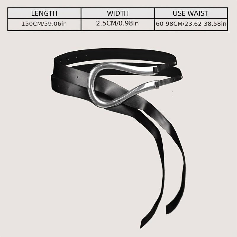 Women's Double Strap PU Leather Waist Belt