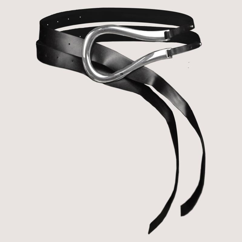 Women's Double Strap PU Leather Waist Belt