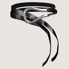 Women's Double Strap PU Leather Waist Belt