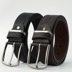 Men's Leather Belt Pin Buckle Belt Accessories