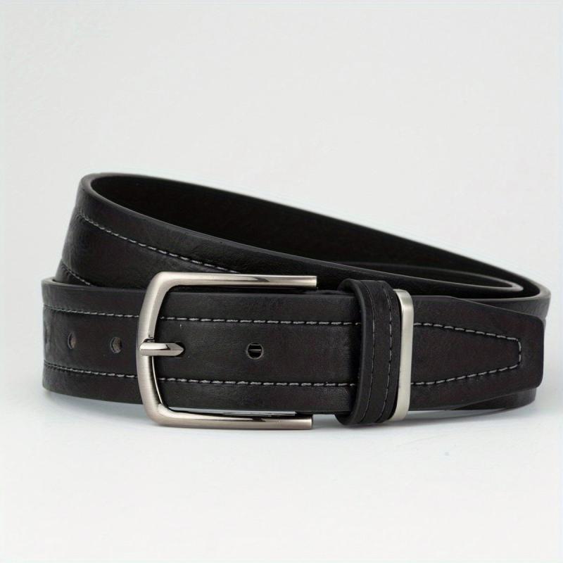 Men's Leather Belt Pin Buckle Belt Accessories
