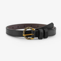 Vintage Snake Buckle Thin Pu Leather Belt for Women