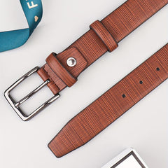 Men's Leather Belt Pin Buckle Decorative Belt