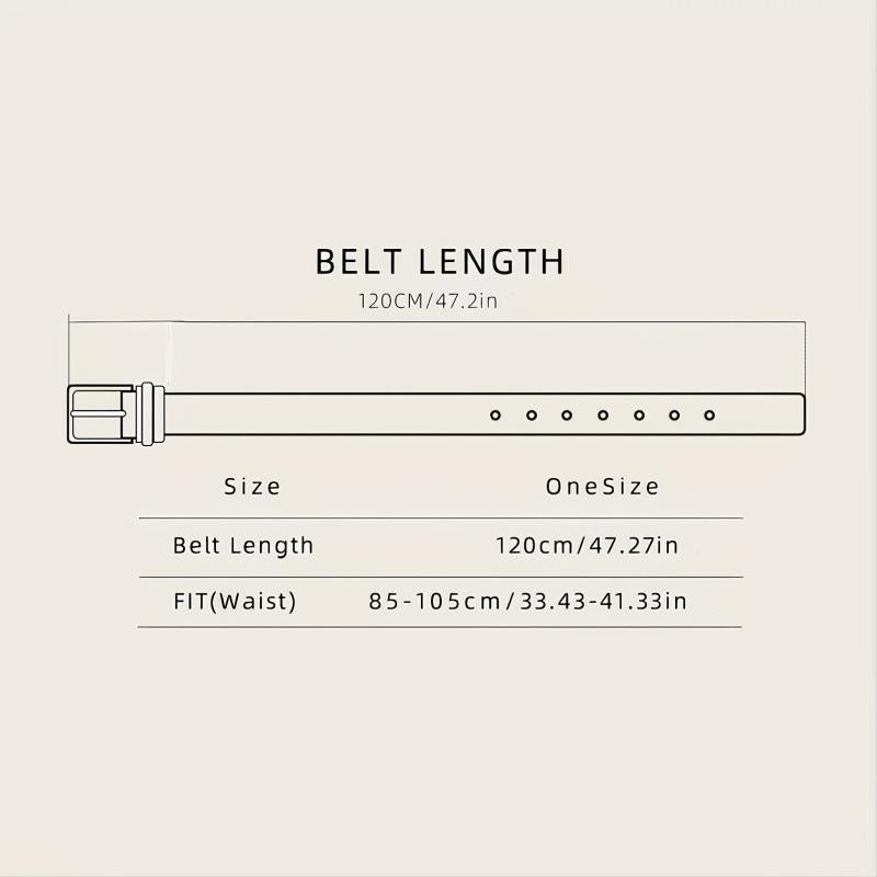 Men's Leather Belt Pin Buckle Decorative Belt